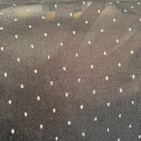 Jaclyn smith Black sheer sparkly Blouse - Picture 7 of 8
